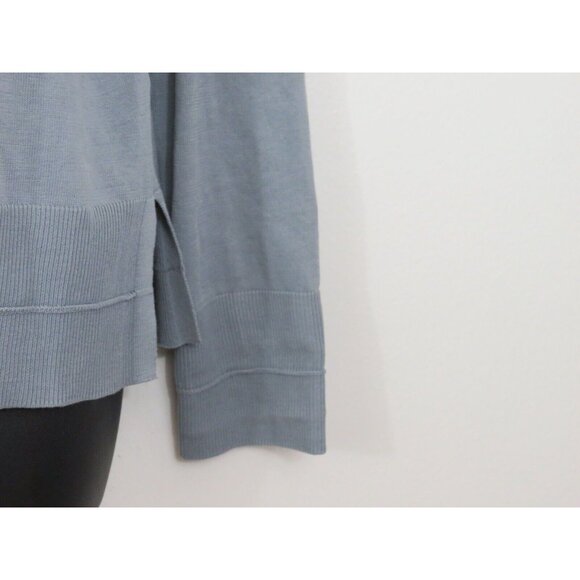 rag & bone size Medium Long Sleeve V Neck Top Gray Basic Casual - Picture 8 of 8